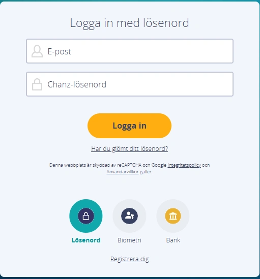 chanz login page